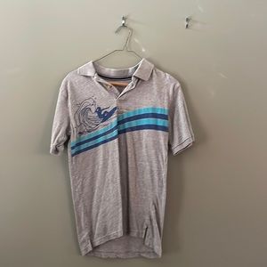 Surfs up polo style shirt.